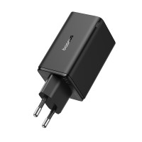 Мережевий зарядний пристрій з кабелем Baseus GaN6 Pro Fast Charger 2C+2U 65W EU Cluster Black((With Type-C to Type-C 100W(20V/5A) 1m Black) Мережевий зарядний пристрій з кабелем Baseus GaN6 Pro Fast Charger 2C+2U 65W EU Cluster Black((With Type-C to Type-C 100W(20V/5A) 1m Black)