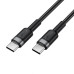 Кабель ACEFAST C22-03, Type-C to Type-C, 60W, 3A, 1.2m, Nylon Braid, Aluminum Alloy + TPE connectors, Black Кабель ACEFAST C22-03, Type-C to Type-C, 60W, 3A, 1.2m, Nylon Braid, Aluminum Alloy + TPE connectors, Black