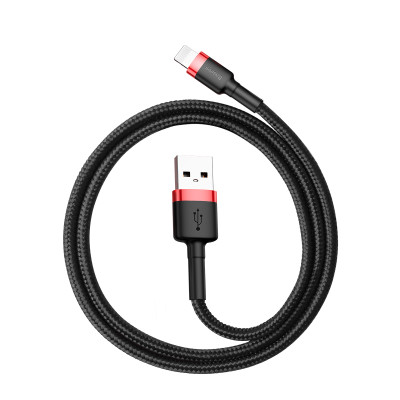 Кабель Baseus Cafule Cable USB For Lightning 2.4A 0.5m Red+Black Кабель Baseus Cafule Cable USB For Lightning 2.4A 0.5m Red+Black