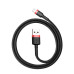 Кабель Baseus Cafule Cable USB For Lightning 2.4A 0.5m Red+Black Кабель Baseus Cafule Cable USB For Lightning 2.4A 0.5m Red+Black
