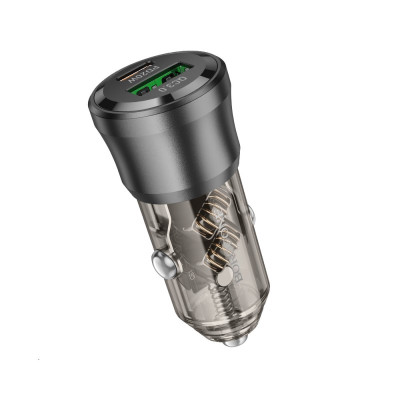 Автомобільний зарядний пристрій BOROFONE BZ25 Journey PD38W(1C1A) car charger Transparent Black Автомобільний зарядний пристрій BOROFONE BZ25 Journey PD38W(1C1A) car charger Transparent Black