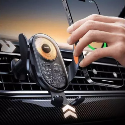 Автотримач для телефона з БЗП REMAX 15W Ultra-thin 3-Axis Linkage Car Holder RM-C17i Black Автотримач для телефона з БЗП REMAX 15W Ultra-thin 3-Axis Linkage Car Holder RM-C17i Black