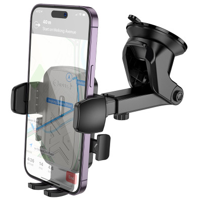 Автотримач для телефона HOCO H65 Gamble one-button car holder(center console) Black
