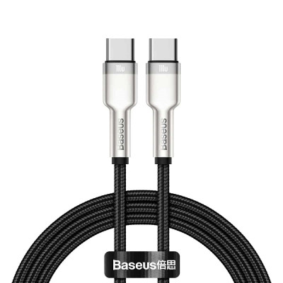 Кабель Baseus Cafule Series Metal Data Cable Type-C to Type-C 100W 2m Black Кабель Baseus Cafule Series Metal Data Cable Type-C to Type-C 100W 2m Black