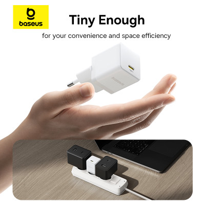 Мережевий зарядний пристрій Baseus Palm Fast Charger 1C 20W EU Moon White (with Baseus Mini White Cable USB-C to USB-C 60W (20V/3A) 1m Moon White) Мережевий зарядний пристрій Baseus Palm Fast Charger 1C 20W EU Moon White (with Baseus Mini White Cable USB-C to USB-C 60W (20V/3A) 1m Moon White)