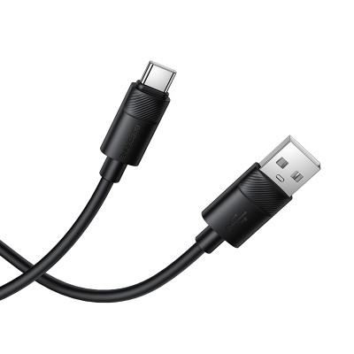 Кабель BOROFONE BX123 Leya silicone charging data cable Type-C Black Кабель BOROFONE BX123 Leya silicone charging data cable Type-C Black