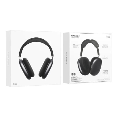 Бездротові накладні навушники BOROFONE BO22 Elegant BT headphones Space Gray
