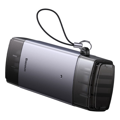 USB-хаб Baseus Lite Series USB-A & Type-C  to SD/TF Card Reader  Grey
