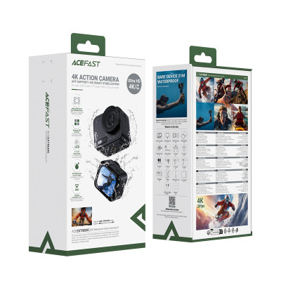 Екшн камера ACEFAST X1 4K Waterproof Action Camera Black