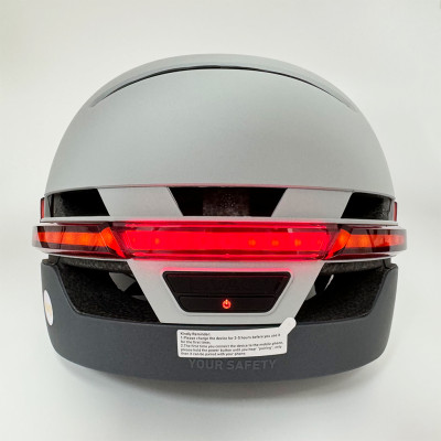 Захисний шолом Livall BH51M NEO (L) Sandstone Grey (57-61см), акустика, мікрофон, сигнали поворотів та стопів, додаток, пульт BR80, Bluetooth