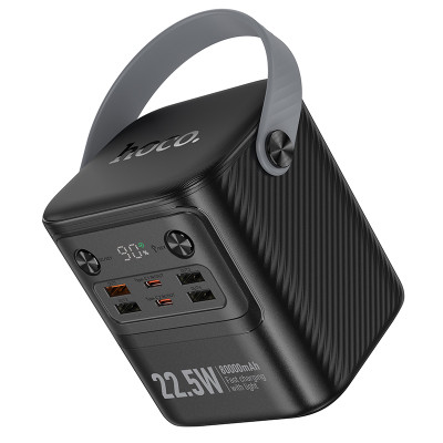 Внешний аккумулятор HOCO J152 Tough 22.5W+PD20W+light power bank (80000mAh) Black