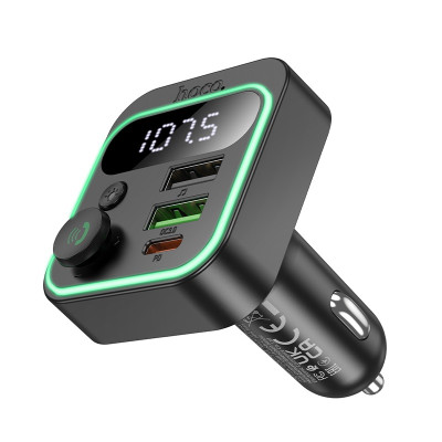 АЗП з FM-модулятором HOCO E85 Tiger PD20W+QC3.0 car BT FM transmitter Black АЗП з FM-модулятором HOCO E85 Tiger PD20W+QC3.0 car BT FM transmitter Black