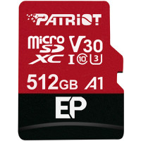 Карта пам'яті microSDXC (UHS-1 U3) Patriot EP Series 512Gb class 10 V30 (R-100MB/s, W-80MB/s) (adapter SD) Карта пам'яті microSDXC (UHS-1 U3) Patriot EP Series 512Gb class 10 V30 (R-100MB/s, W-80MB/s) (adapter SD)