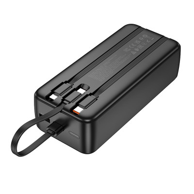 Зовнішній акумулятор HOCO J132B Sabio 22.5W+PD20W fully compatible power bank with 3 cables(30000mAh) Black Зовнішній акумулятор HOCO J132B Sabio 22.5W+PD20W fully compatible power bank with 3 cables(30000mAh) Black