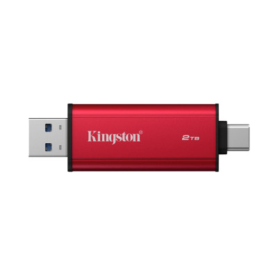 Портативний SSD Kingston Dual USB-A/C 2TB Dual Portable 1050MB/s USB 3.2 Gen 2 Red/Black