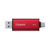 Портативний SSD Kingston Dual USB-A/C 2TB Dual Portable 1050MB/s USB 3.2 Gen 2 Red/Black