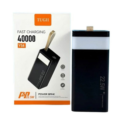 Зовнішній акумулятор WUW TUGII-Y54 (PD22.5W quick charge) 40000mAh Black Зовнішній акумулятор WUW TUGII-Y54 (PD22.5W quick charge) 40000mAh Black