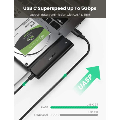 Адаптер UGREEN CM321 USB-C 3.0 to 2.5-Inch SATA Converter 50cm (UGR-70610)