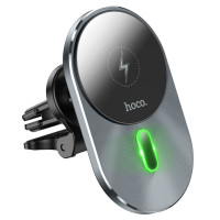 Автотримач для телефона з БЗП HOCO CA91 Magic magnetic wireless fast charging car holder Gray Автотримач для телефона з БЗП HOCO CA91 Magic magnetic wireless fast charging car holder Gray