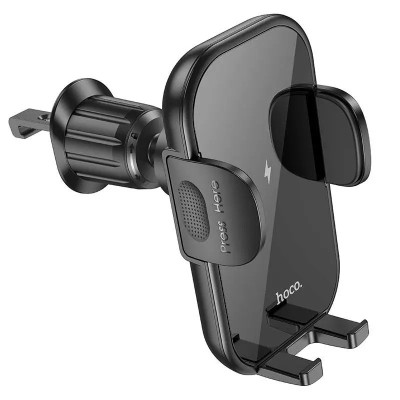 Автотримач для телефона з БЗП HOCO HW4 Journey wireless fast charging car holder(air outlet) Black Автотримач для телефона з БЗП HOCO HW4 Journey wireless fast charging car holder(air outlet) Black
