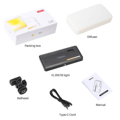 Відеосвітло Ulanzi VL200 Bi-color Led Light 8W Black (2481 VL200)