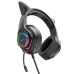 Навушники ігрові HOCO W107 Cute cat luminous cat ear gaming headphones Elf Cat Навушники ігрові HOCO W107 Cute cat luminous cat ear gaming headphones Elf Cat