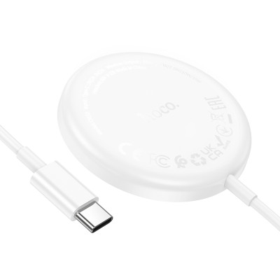 Бездротовий зарядний пристрій HOCO CW52 Enjoy magnetic wireless fast charging White
