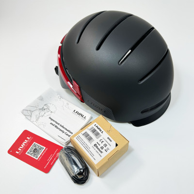 Захисний шолом Livall BH51M NEO (L) Black (57-61см), акустика, мікрофон, сигнали поворотів та стопів, додаток, пульт BR80, Bluetooth