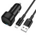 Автомобільний зарядний пристрій BOROFONE BZ34 Cloud single port QC3.0 car charger set(Micro) Black