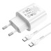 Мережевий зарядний пристрій з кабелем HOCO N22 Jetta PD25W charger set(Type-C to Type-C)(EU) White Мережевий зарядний пристрій з кабелем HOCO N22 Jetta PD25W charger set(Type-C to Type-C)(EU) White