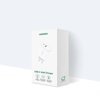 Мережевий зарядний пристрій UGREEN CD170 38W USB-C Wall Charger EU (White) (UGR-60468)