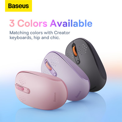 Маніпулятор миша бездротова Baseus F01B Tri-Mode Wireless Mouse Baby Pink