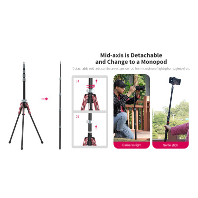 Штатив Ulanzi Full carbon fiber Multifunctional portable light tripod (UV-2784 MT-49) Штатив Ulanzi Full carbon fiber Multifunctional portable light tripod (UV-2784 MT-49)