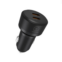 Автомобільний зарядний пристрій WUW-C243 PD20W+ PD20W black