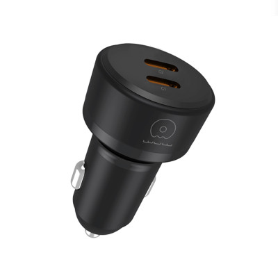 Автомобільний зарядний пристрій WUW-C243 PD20W+ PD20W black
