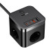 Мережевий зарядний пристрій Baseus PowerCombo Cube Power Strip 3AC+2U+2C 30W 1.5m EU Cluster Black Мережевий зарядний пристрій Baseus PowerCombo Cube Power Strip 3AC+2U+2C 30W 1.5m EU Cluster Black