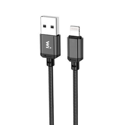 Кабель Wibrand Cobra nylon charging data cable for iP 1m Black Кабель Wibrand Cobra nylon charging data cable for iP 1m Black