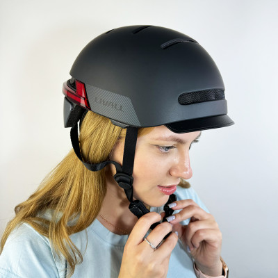 Захисний шолом Livall BH51M NSO (L) Black (57-61см), акустика JBL, мікрофон, сигнали поворотів та стопів, додаток, пульт BR80, застібка, Bluetooth