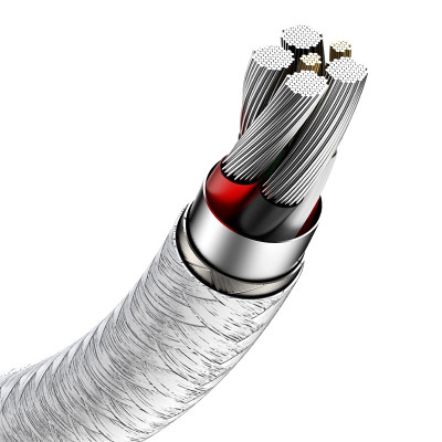 Кабель Baseus Cafule Series Metal Data Cable USB to Type-C 66W 1m White Кабель Baseus Cafule Series Metal Data Cable USB to Type-C 66W 1m White