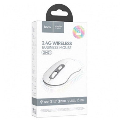 Маніпулятор миша HOCO GM21 Platinum 2.4G business wireless mouse White Gray Маніпулятор миша HOCO GM21 Platinum 2.4G business wireless mouse White Gray