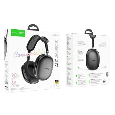 Бездротові накладні навушники HOCO W55 Plus Happiness ANC noise reduction BT headphones Deep Space Gray
