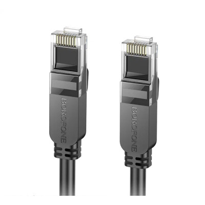 Мережевий кабель BOROFONE BUS01 Category 6 Gigabit network cable(L=10M) Black