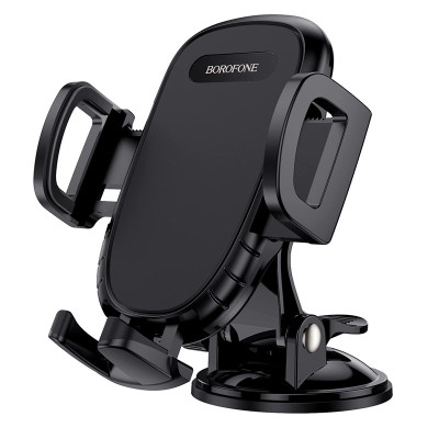 Автотримач для телефона BOROFONE BH37 Route push type suction cup car holder Black Автотримач для телефона BOROFONE BH37 Route push type suction cup car holder Black