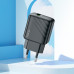 Мережевий зарядний пристрій з кабелем HOCO CS21A Rich single port QC3.0 charger set (Type-C)(EU) Black Мережевий зарядний пристрій з кабелем HOCO CS21A Rich single port QC3.0 charger set (Type-C)(EU) Black
