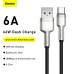 Кабель Baseus Cafule Series Metal Data Cable USB to Type-C 66W 0.25m Black Кабель Baseus Cafule Series Metal Data Cable USB to Type-C 66W 0.25m Black