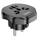 Мережевий адаптер HOCO AC6 Unimpeded universal conversion plug Black