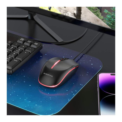 Миша BOROFONE BG10 Soaring game luminous wired mouse Black Миша BOROFONE BG10 Soaring game luminous wired mouse Black