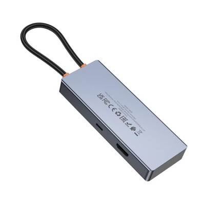 USB-хаб HOCO HB50 Wow 5-in-1 multi-function converter (HDTV+PD+USB3.0*3) Deep Space Gray