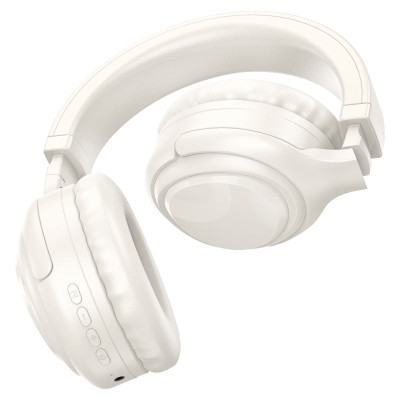 Бездротові накладні навушники HOCO W48 Focus BT headphones Milky white