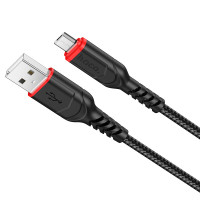 Кабель HOCO X59 USB to Micro 2.4A, 1m, nylon, TPE connectors, Black Кабель HOCO X59 USB to Micro 2.4A, 1m, nylon, TPE connectors, Black